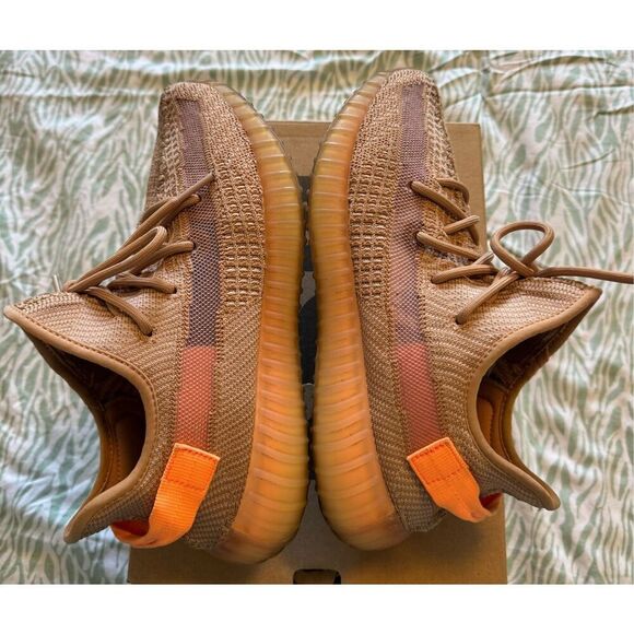 Adidas Yeezy Size 8 Boost 350 V2 Clay Men Used EG7490 - Picture 8 of 11